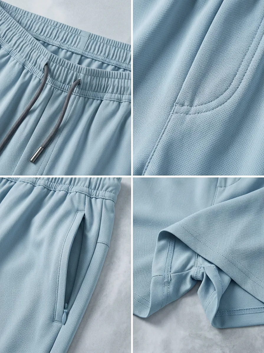 Fitness-Inspired Ice-Silk Elastic-Waist Stretch Shorts
