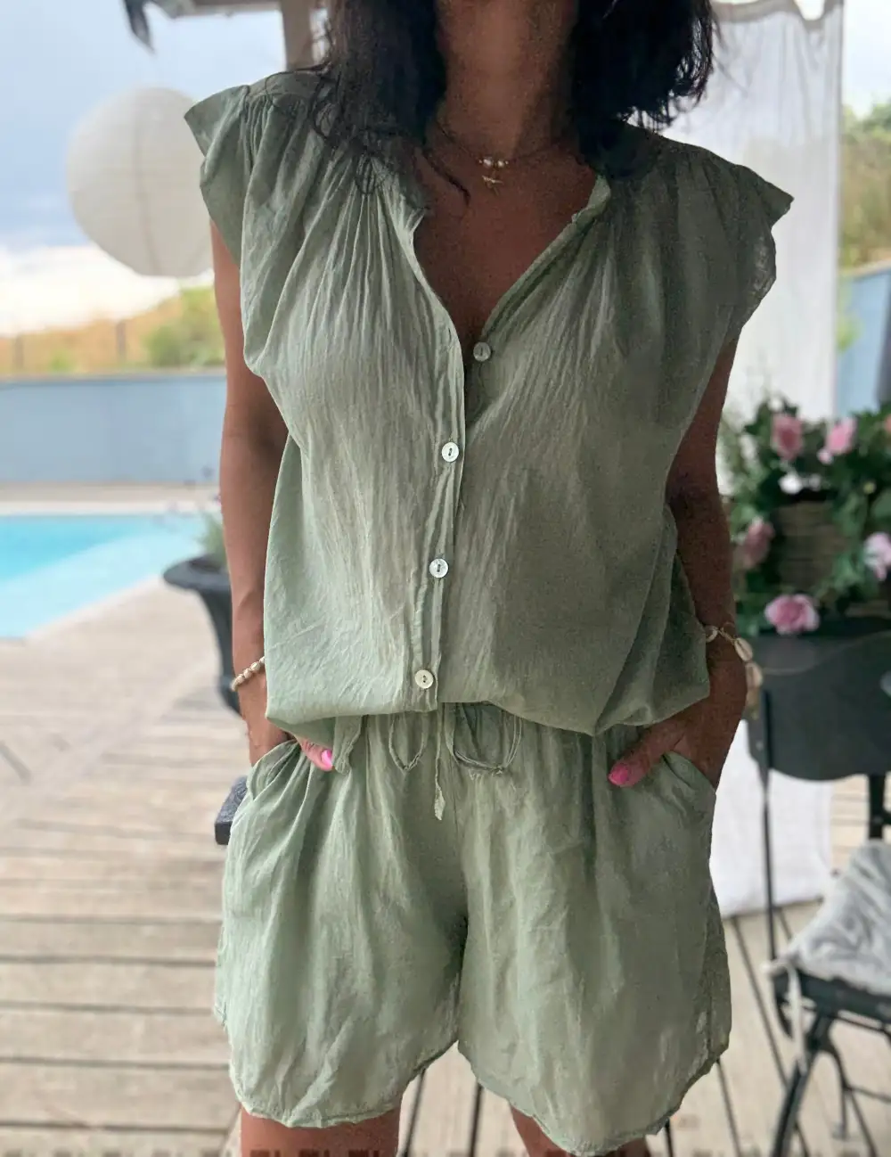 Statement Cotton Relaxed-Fit Blouse