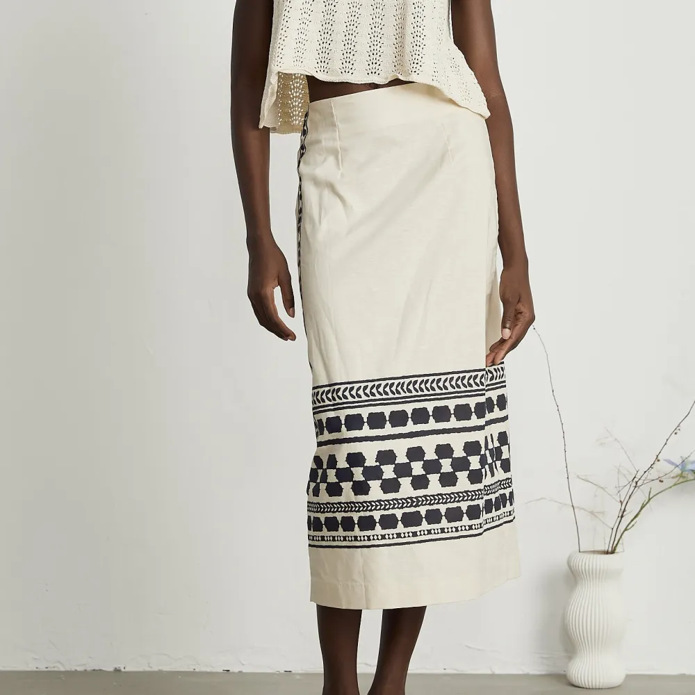 Printed Midi Skirt