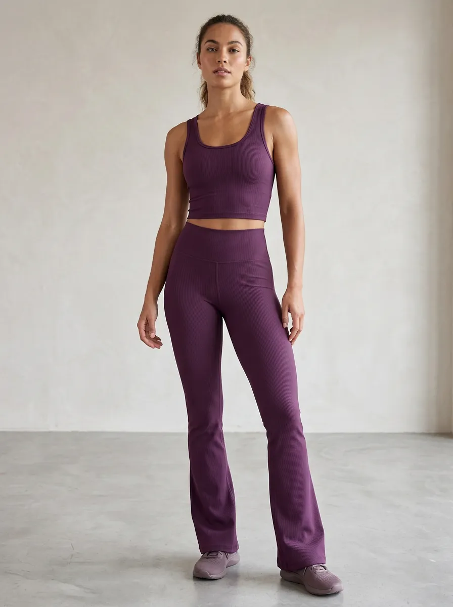 Studio Active-Look Women's Tank Top Flare Pants Active Set