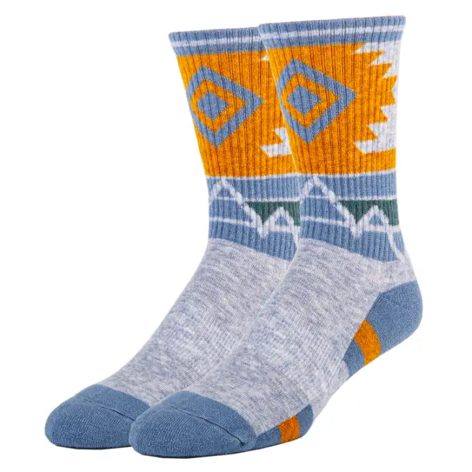 Wool Blend Bird Motif Crew Socks