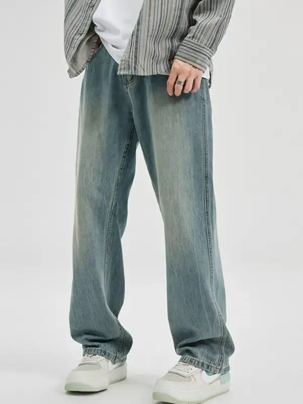 Easywear Washed Wide Leg Jeans