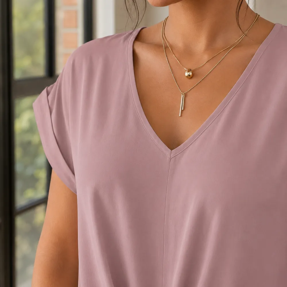 V-Neck Stretch Top