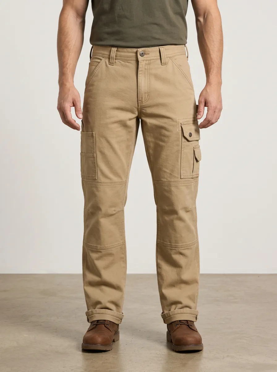 Men's Durable Multi-Pocket Cargo Work Pants