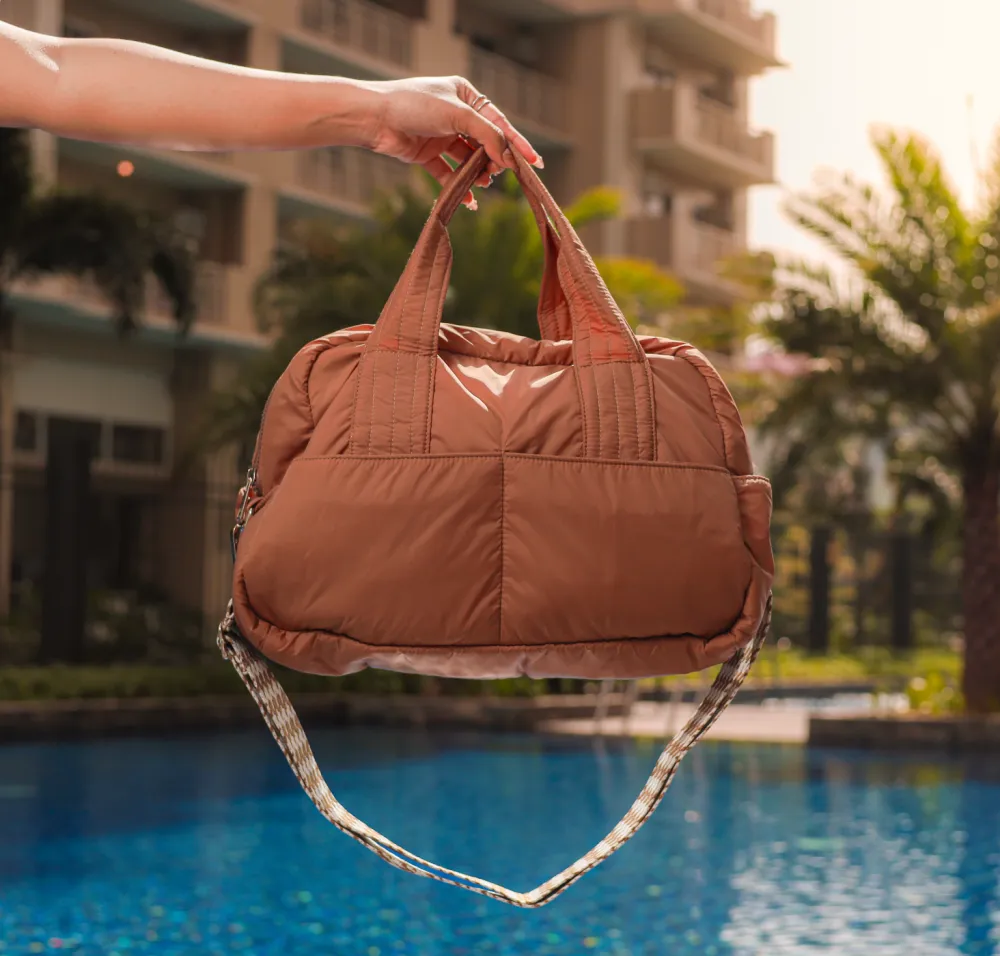 Fluffy Duffle Bag with Strap (Small)