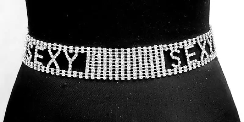 Crystal Statement Lettering Waist Belt