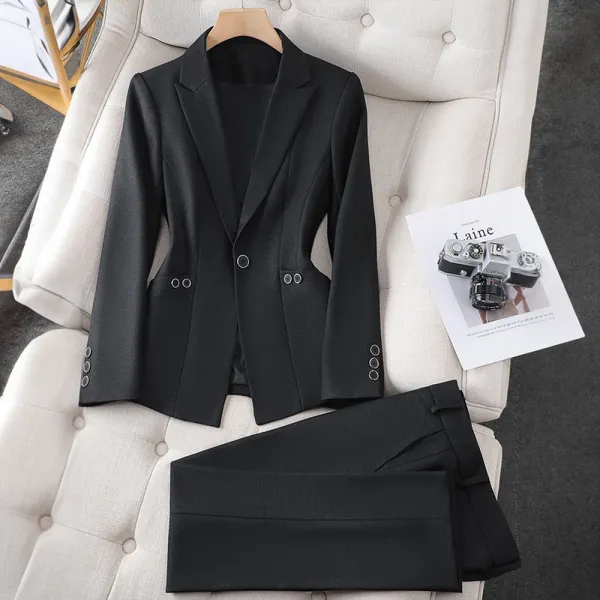 Smooth High Waist Blazer Set