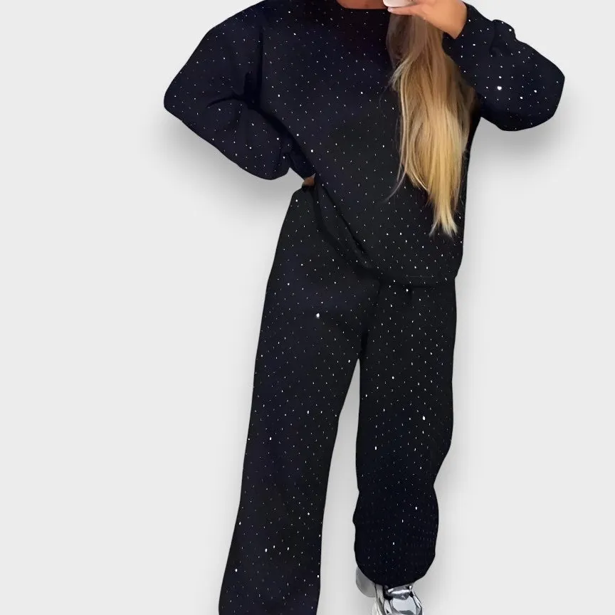 Diamond Detail Lounge Matching Set