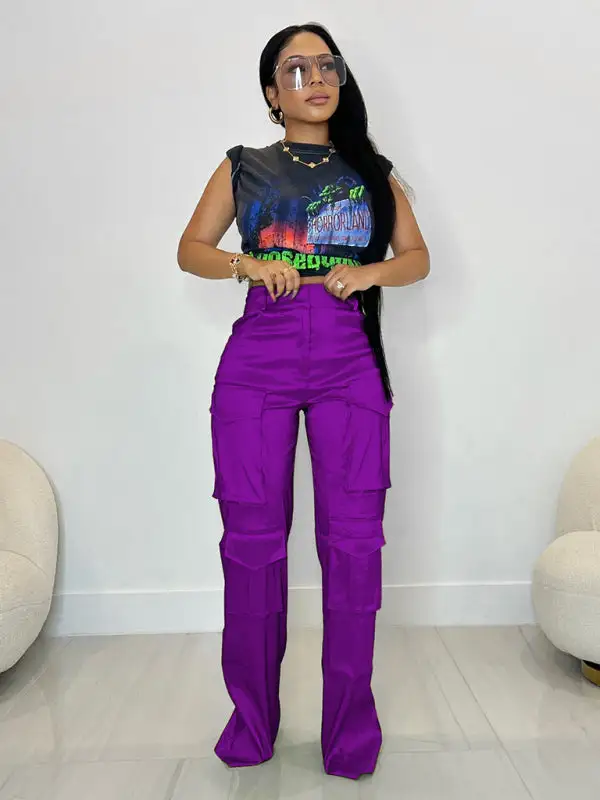 Multi Pocket Cargo Trousers Pants