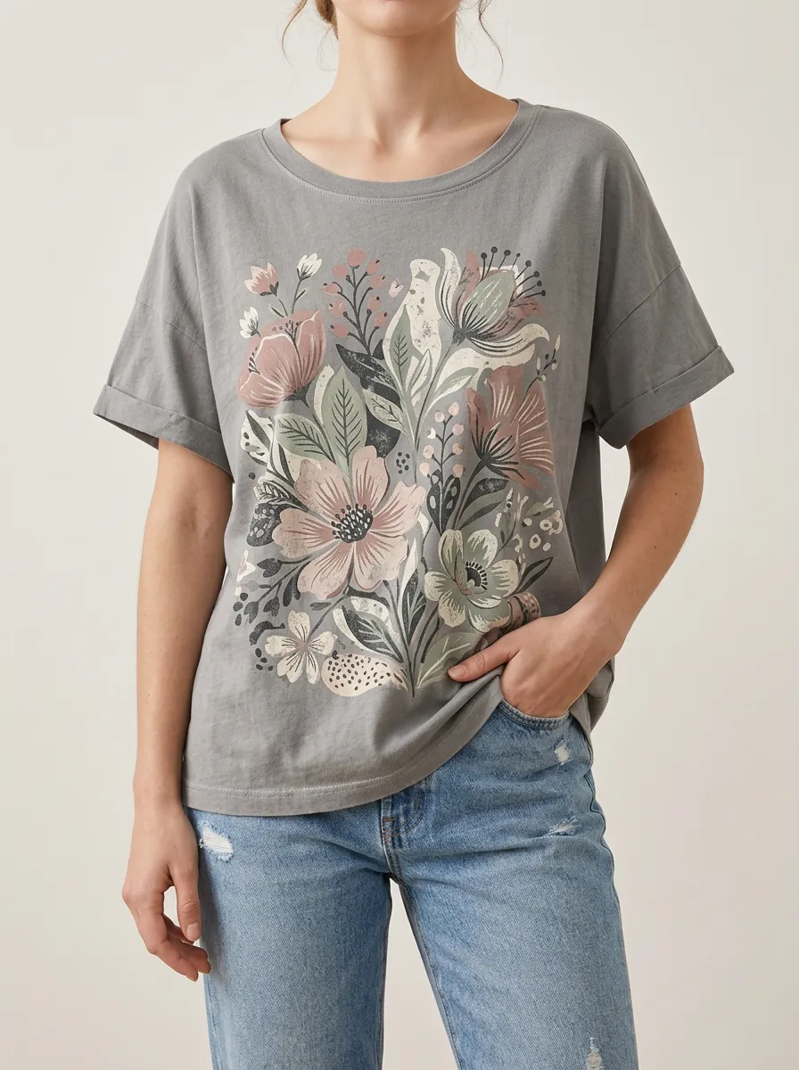 Effortless Floral Botanical Tee