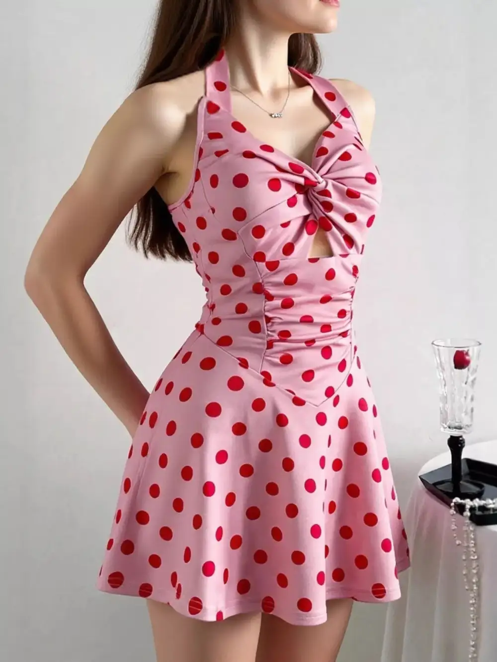 Polka Dot Mini Dress