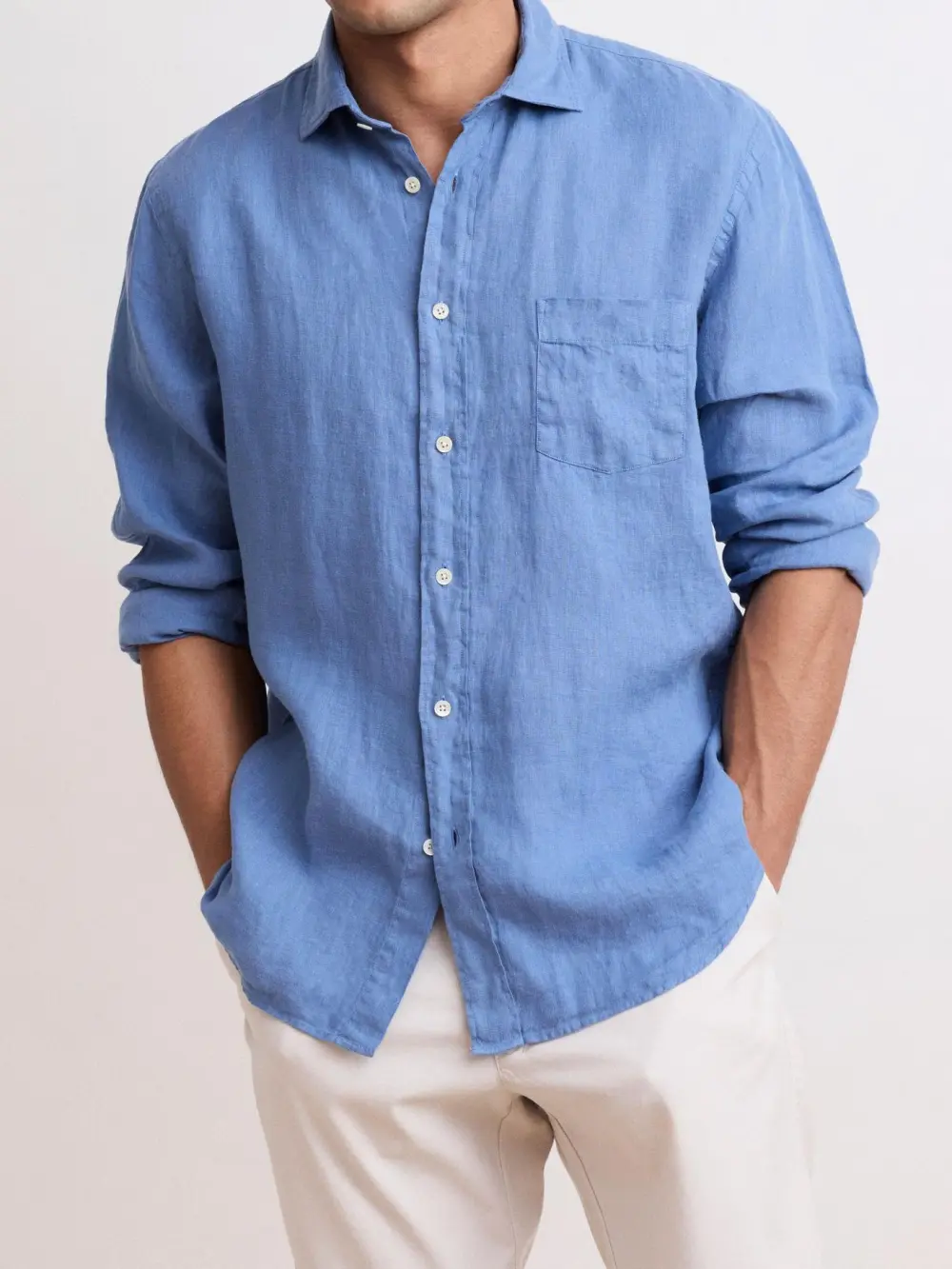 Casual Soft And Comfortable Denim Blue Shirt