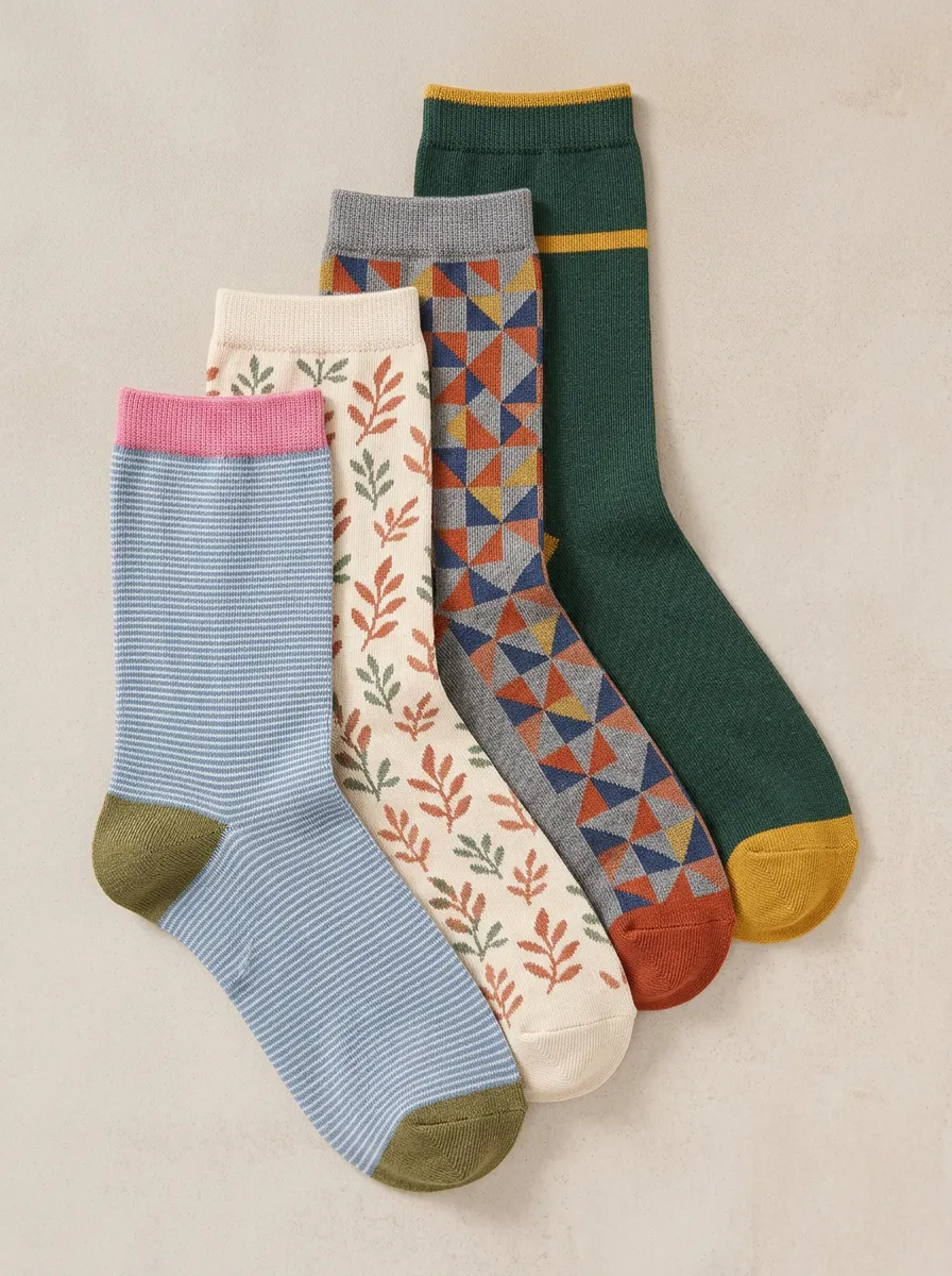 Women's Four Pair Casual Socks