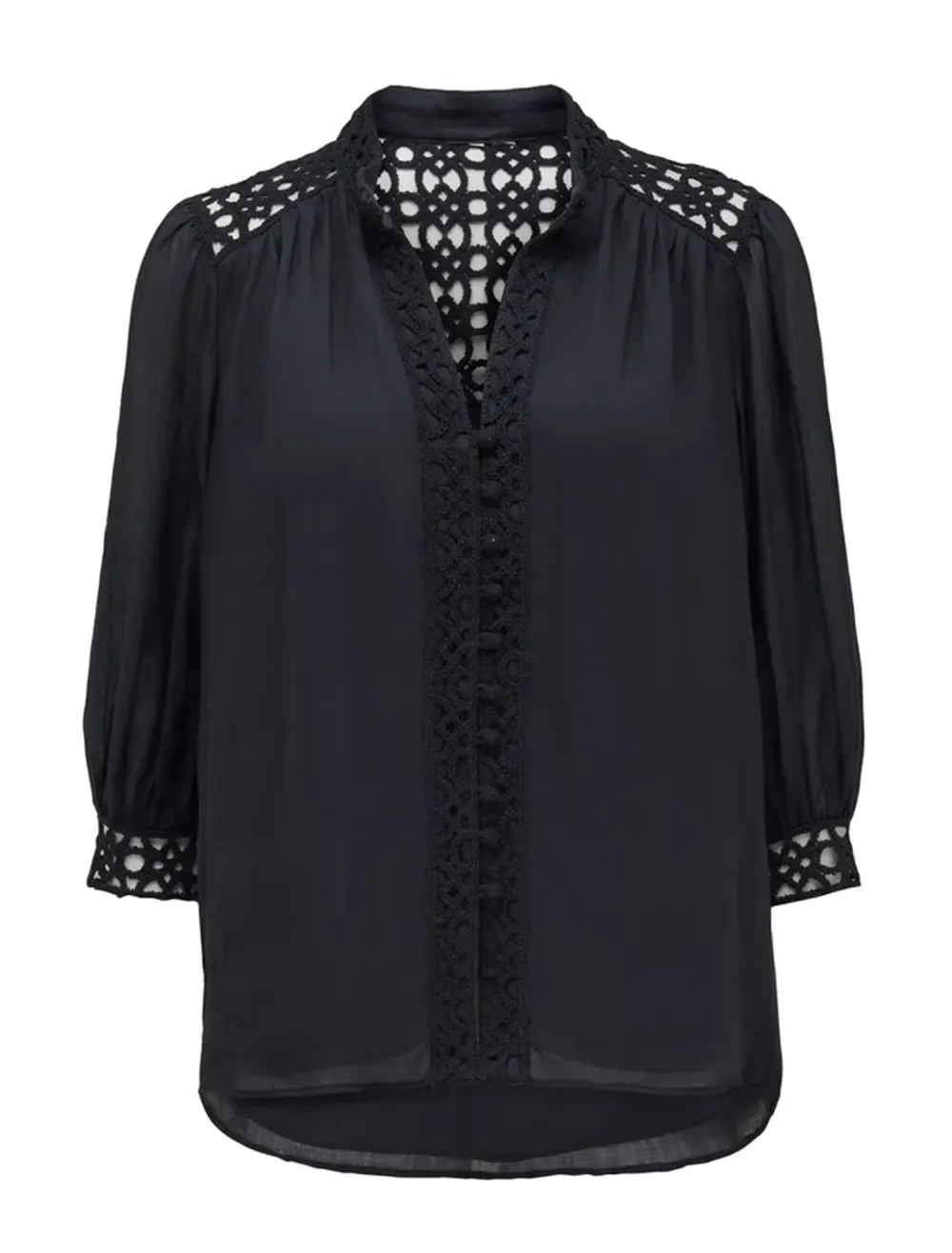 Crochet Trim Blouse
