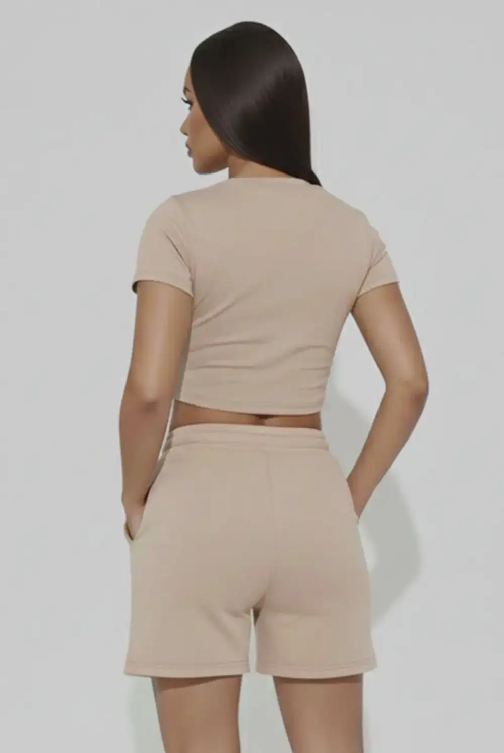 Everyday Fitted Crop Women's Shorts Set