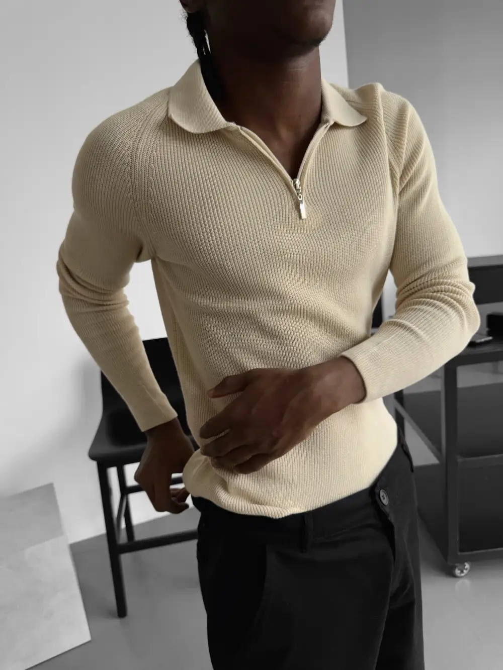 Easygoing Tailored Knit Sweatershirt