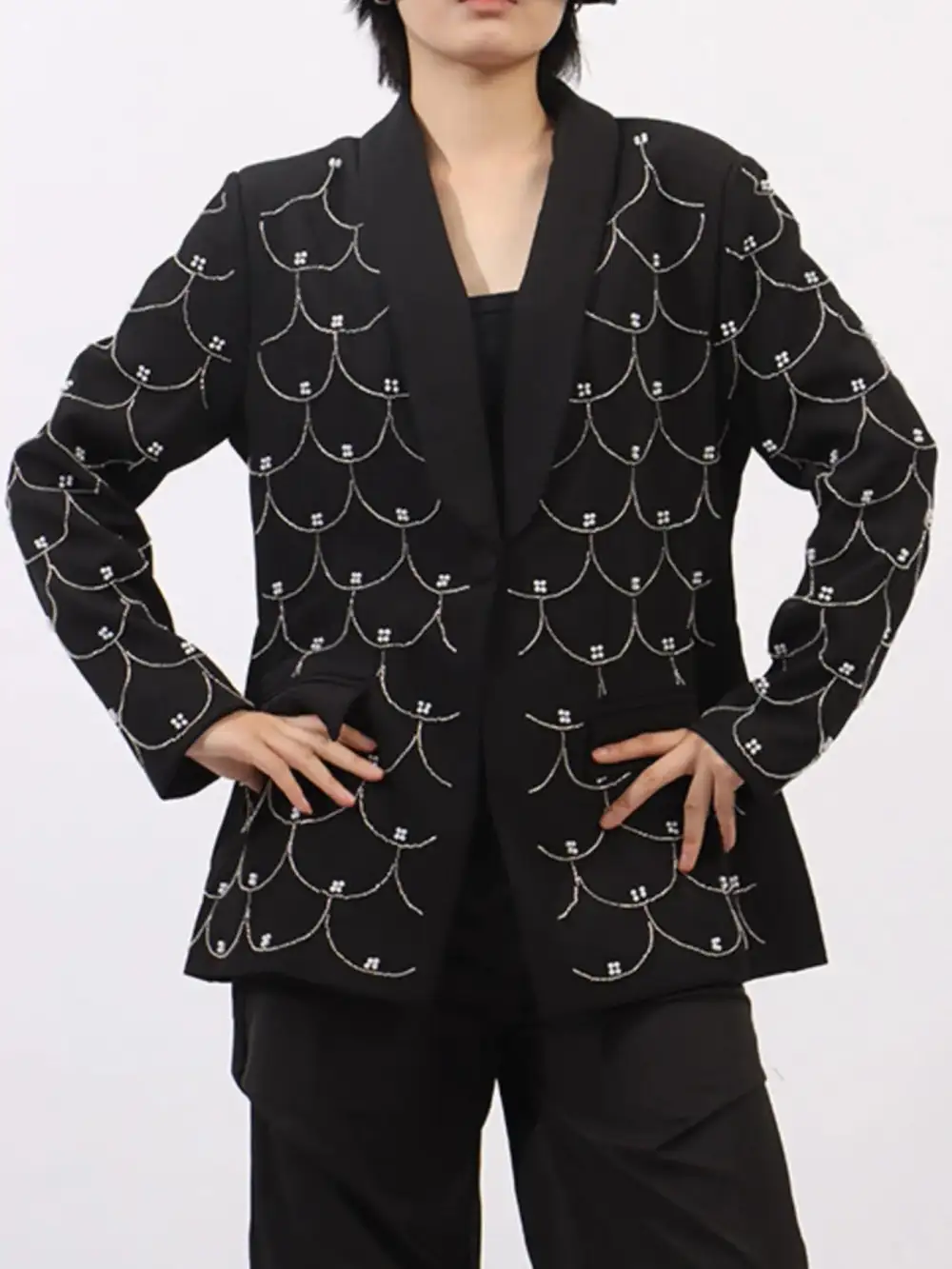 Polished Refined Long-Sleeve Blazer