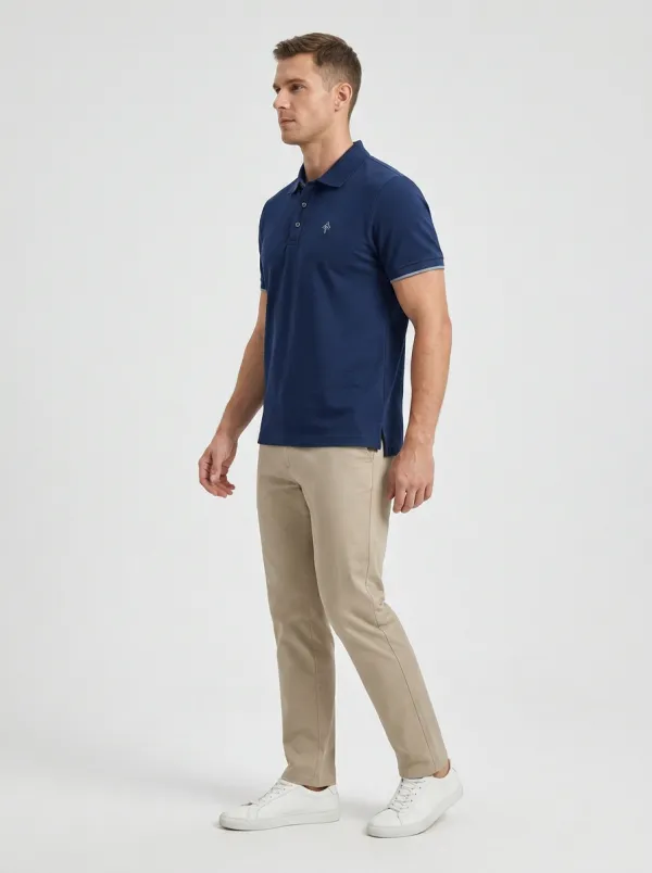 Refined Workwear-Style Men's Polo Shirt