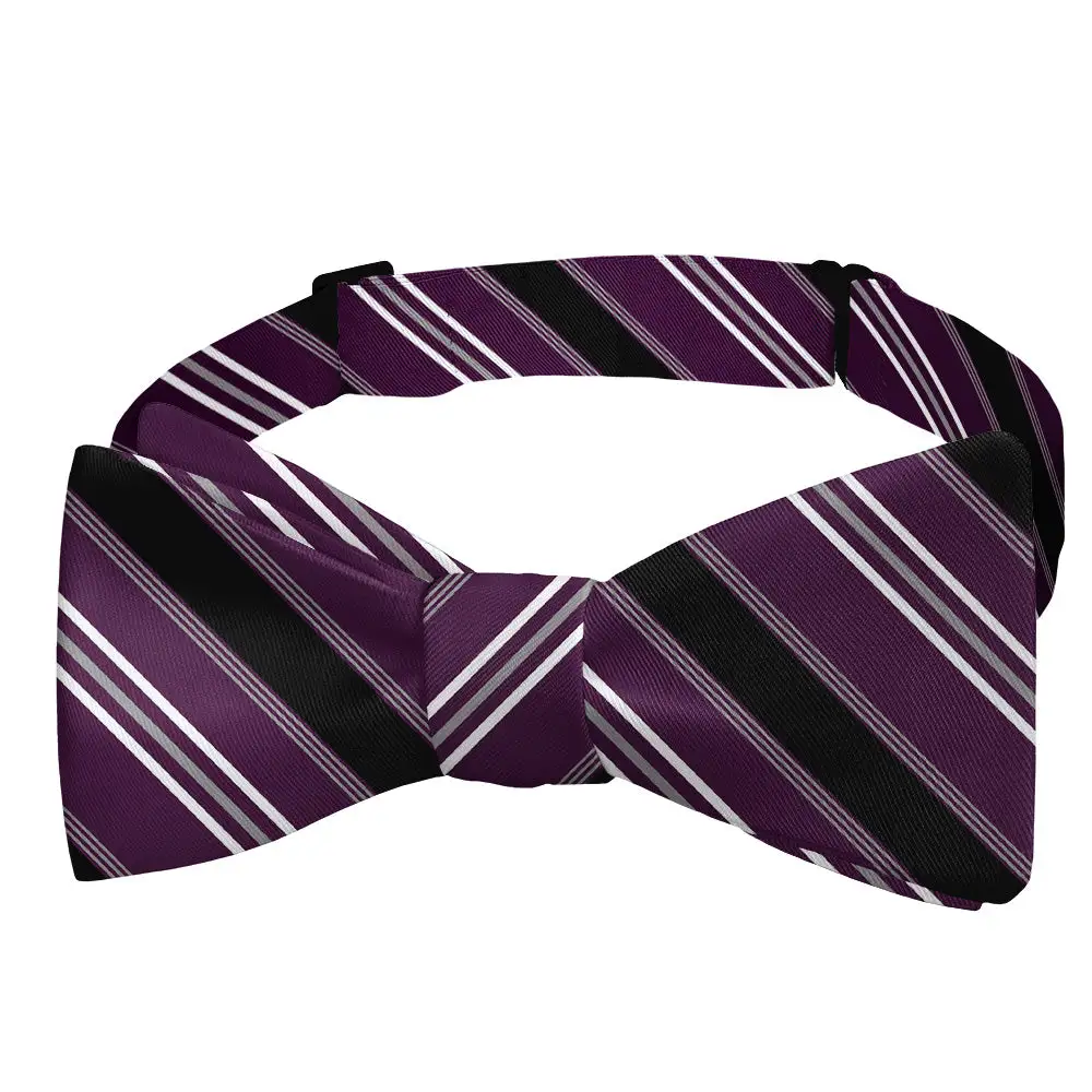 Executive Stripe Motif Bow Tie