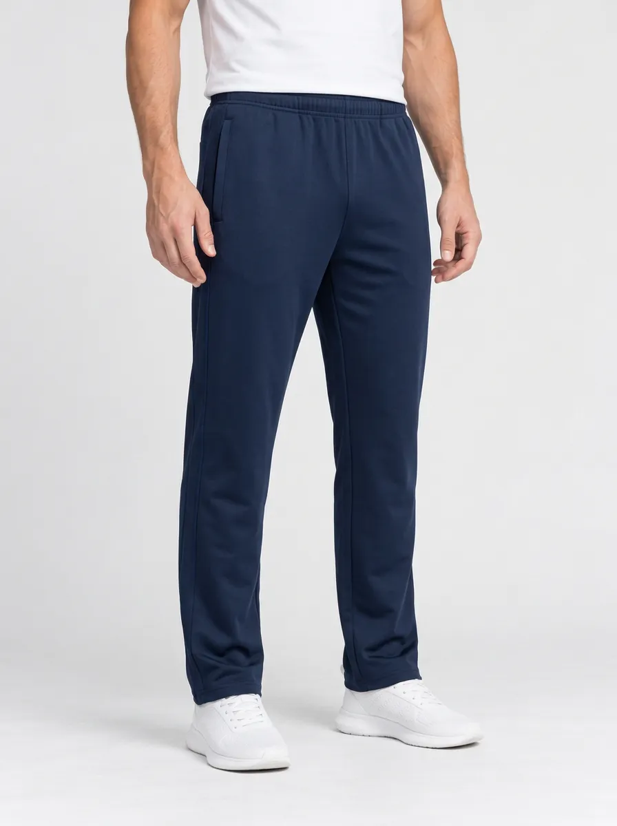 Navy Solid Casual Joggers for Men