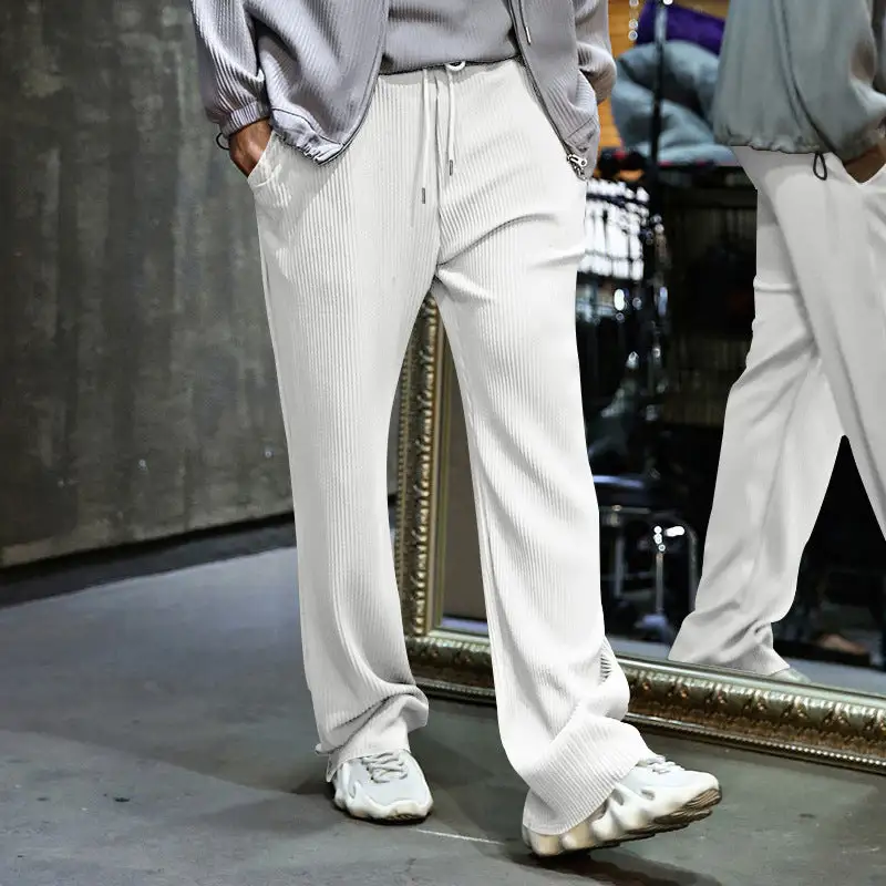 Men's Wide Leg Loose Fit Drawstring Pants