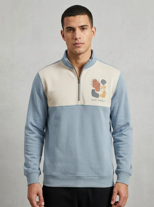 Half-Zip Abstract Men's Half-Zip Sweatshirt