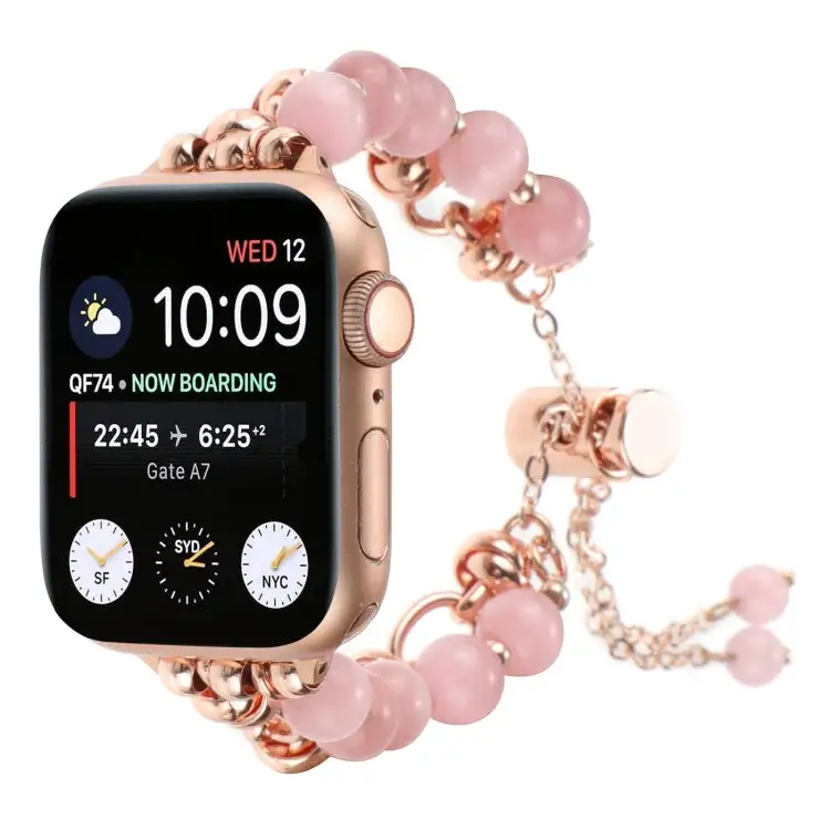 Practical Pearl-Detail Chain Bracelet Wristwatch Replacement Strap