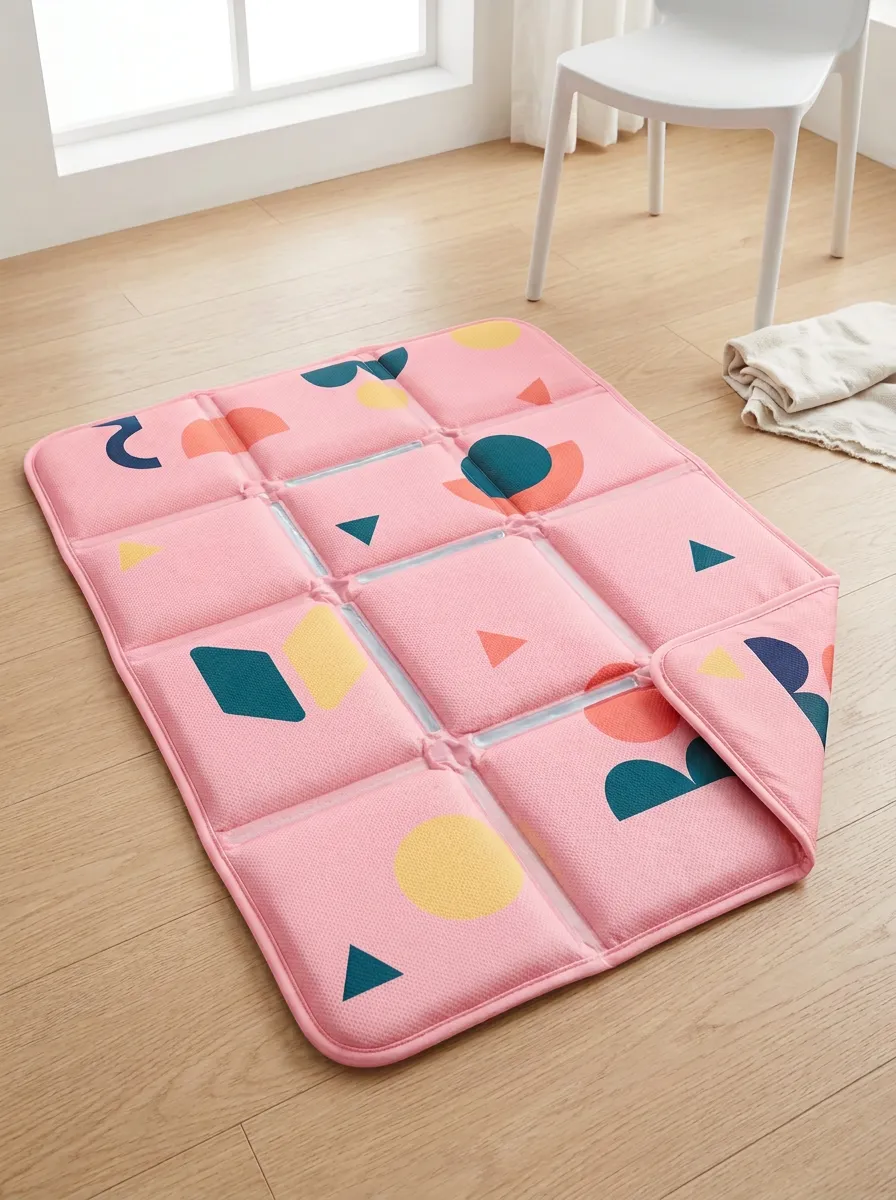 Portable Minimalist Geometric Pattern Pattern Cooling Mat