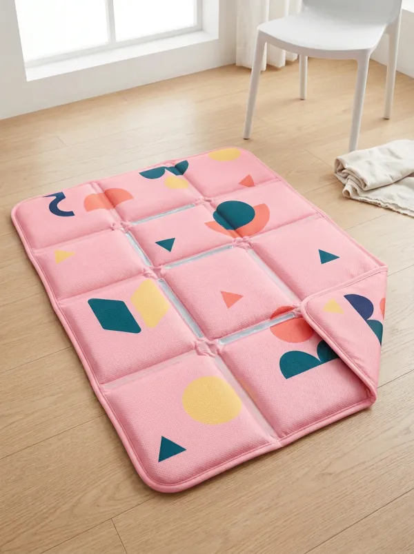 Portable Minimalist Geometric Pattern Pattern Cooling Mat