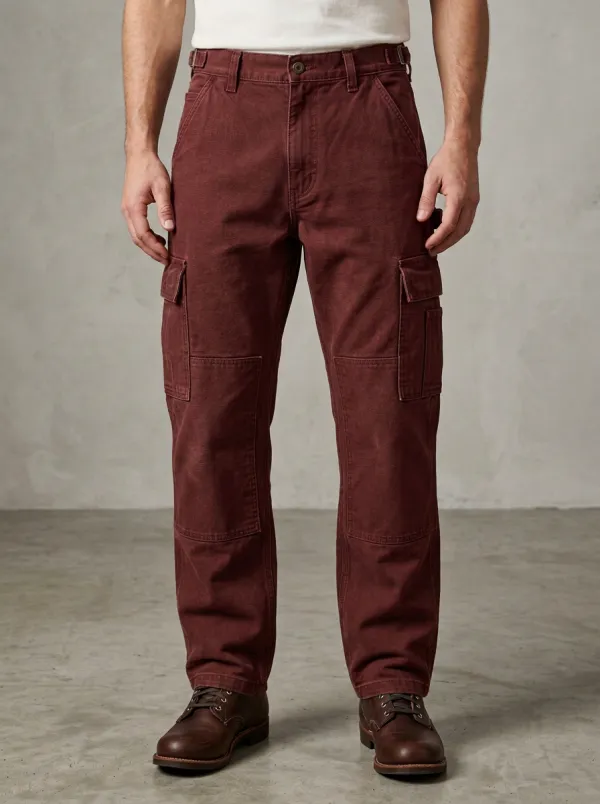 Men's Relaxed Vintage Canvas Utility Cargo Pants