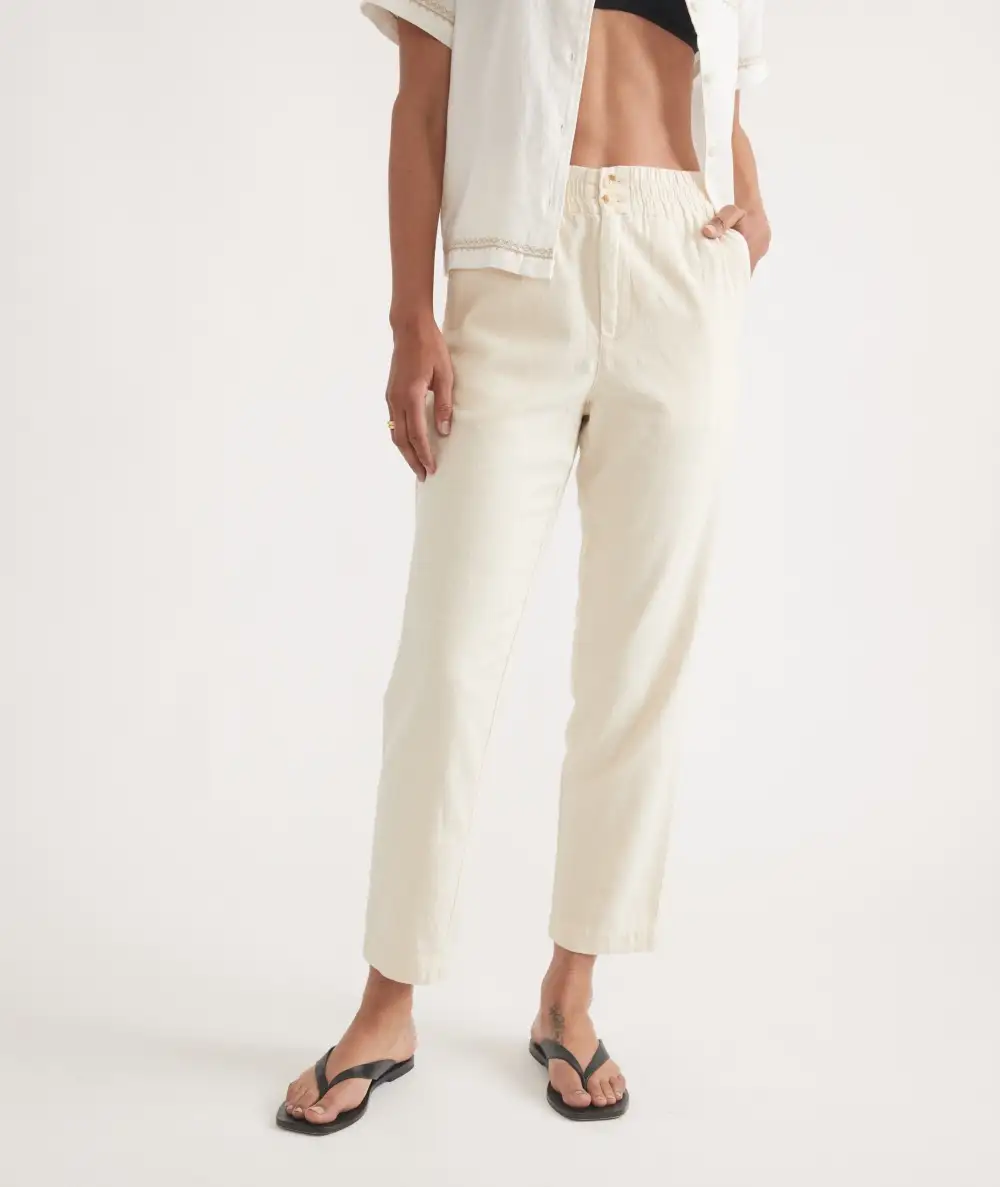 White Cropped Trousers