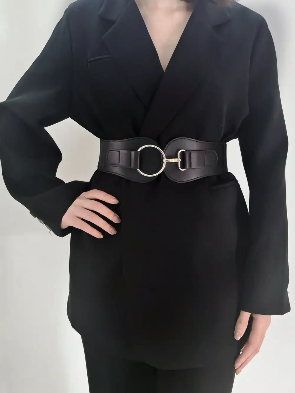 Classic PU Elastic Wide Belt