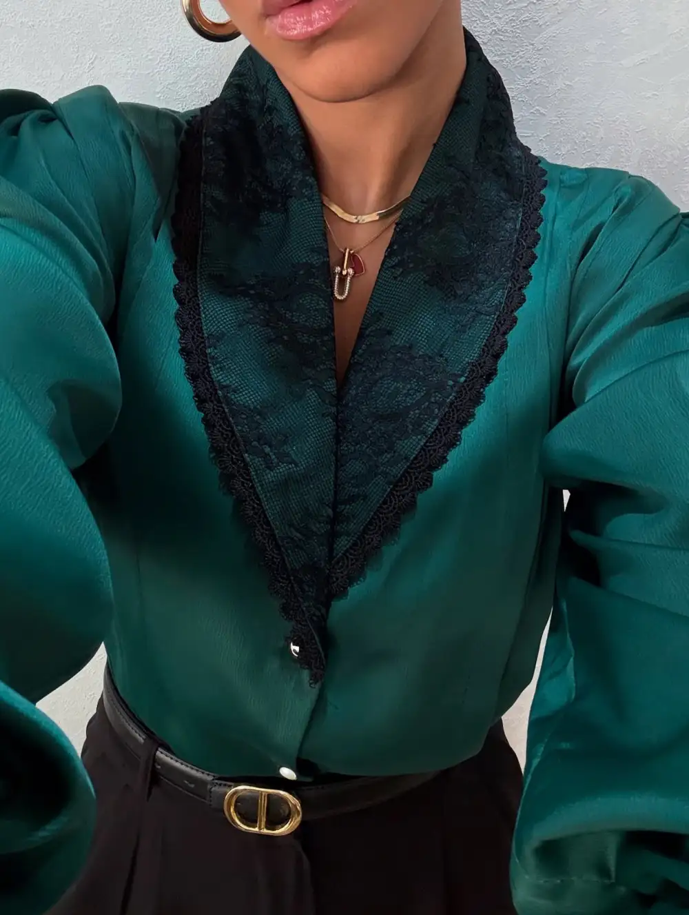 V Neck Refined Blouse