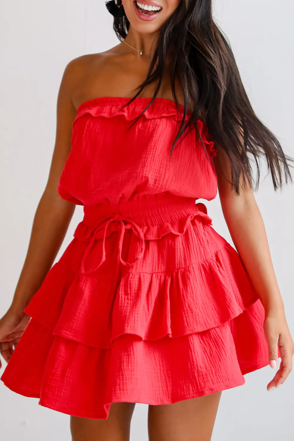 On The Sidelines Linen  Mini Dress
