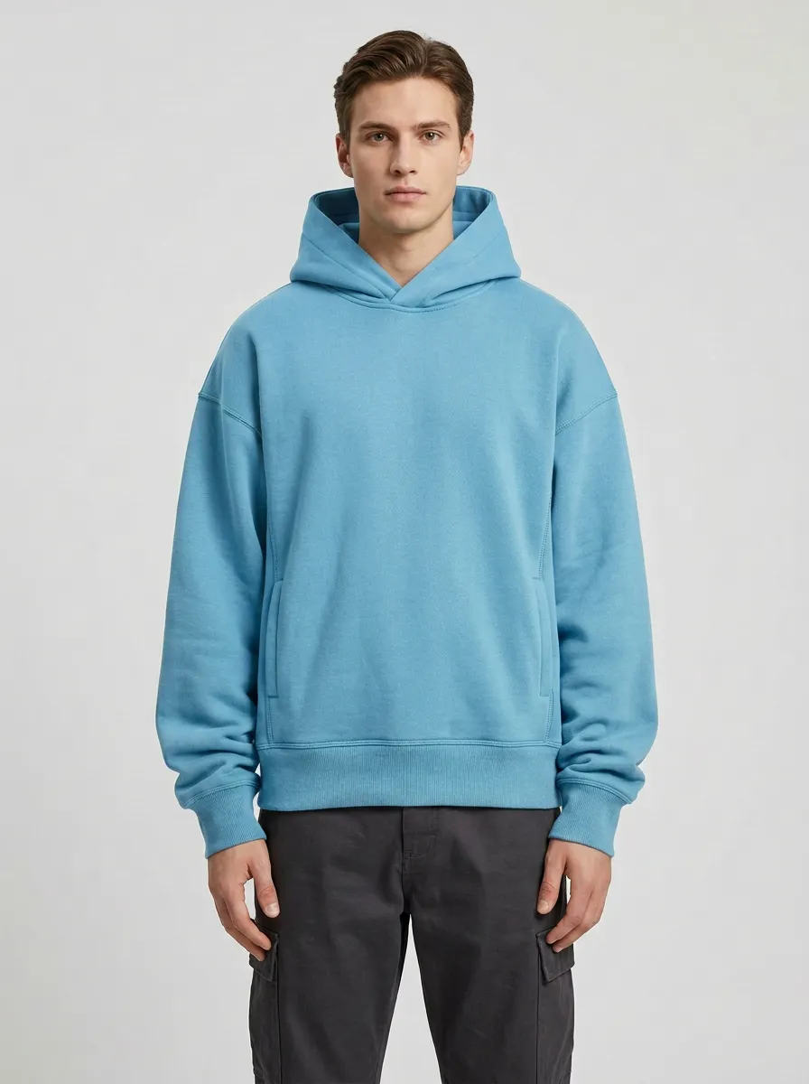 Modern Leisure Plain Unisex Pullover Hoodie