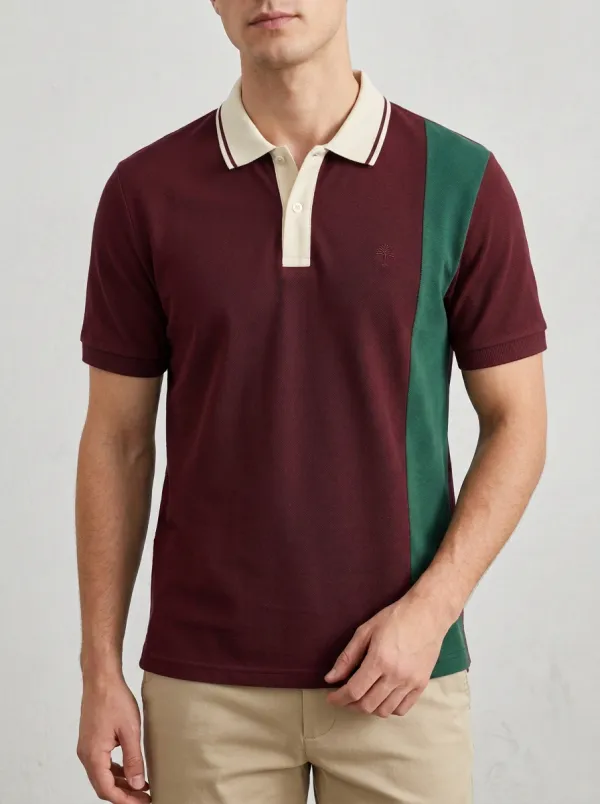 Men's Classic Comfort Palm Tree Embroidered Polo Shirt