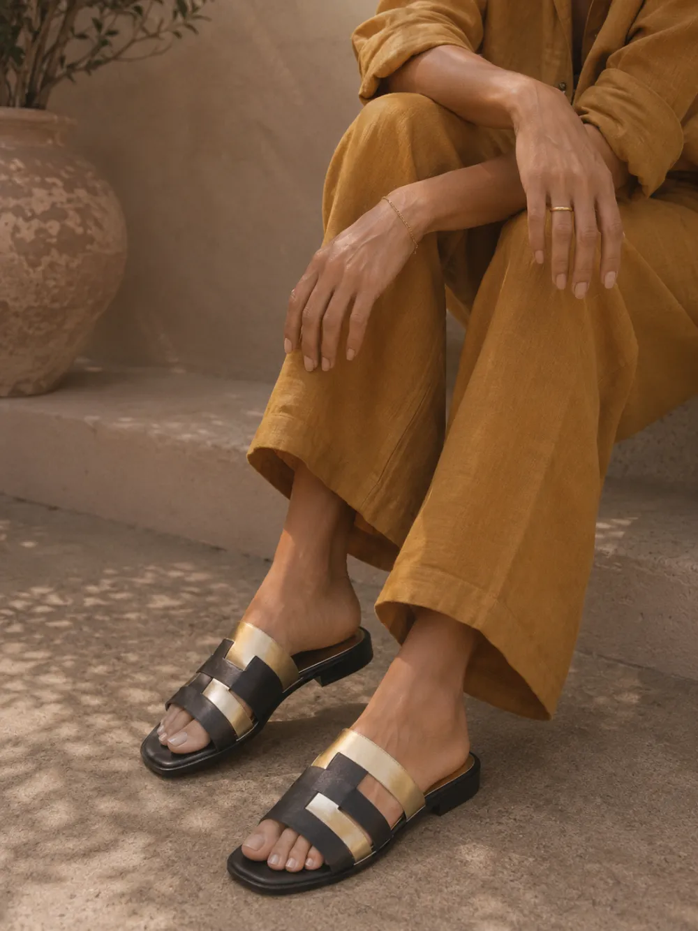 Layered Essential Flat Sandals