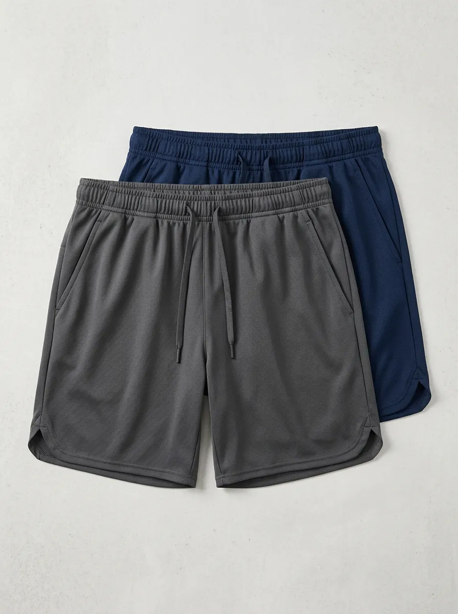 Mesh Training Athletic Two-Pack Athletic Shorts