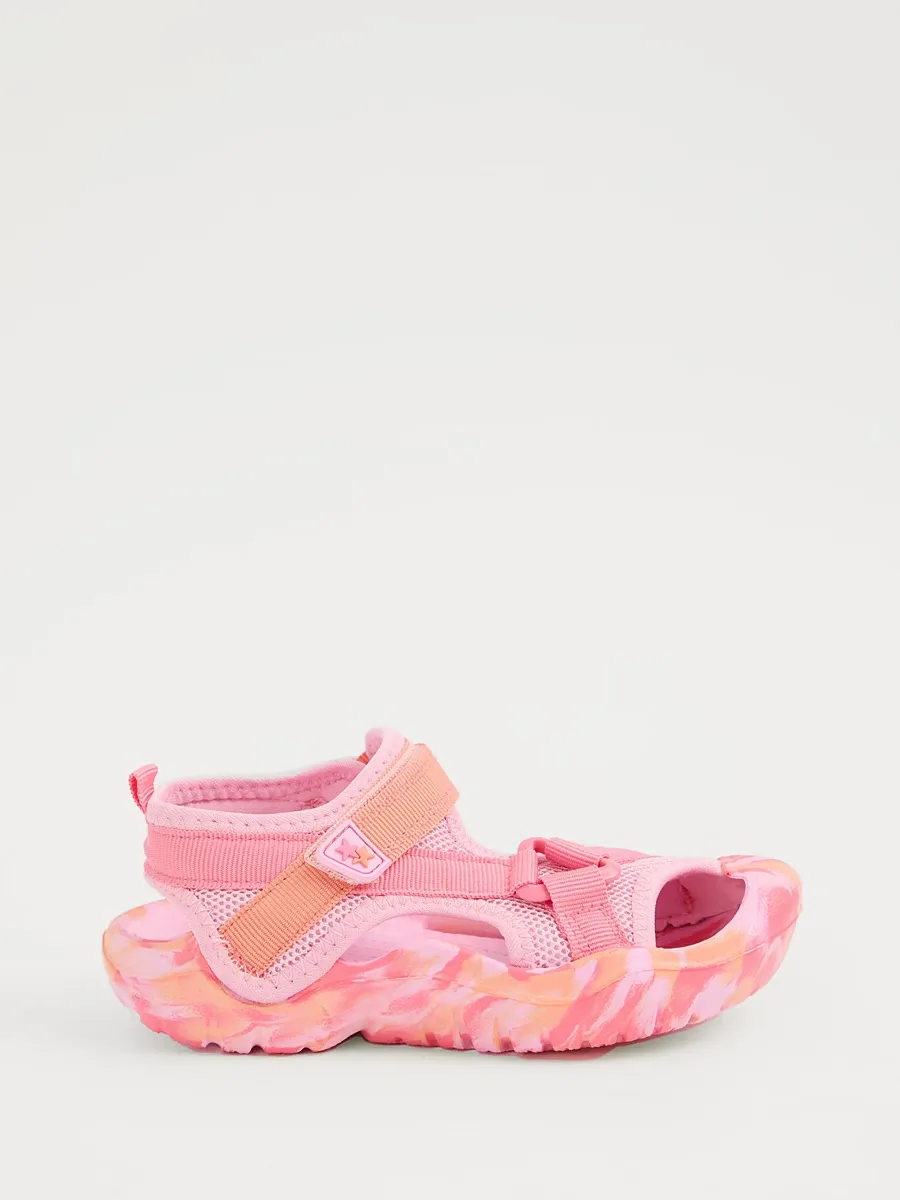 Pink Marble Closed Toe Trekker Sandals