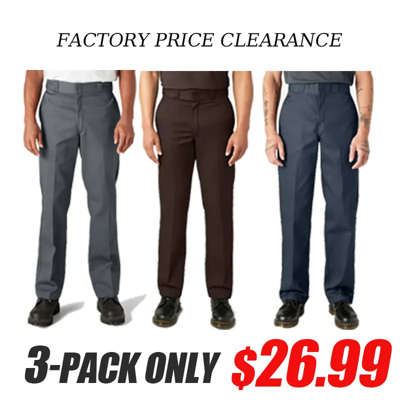 Men's work pants, classic solid color