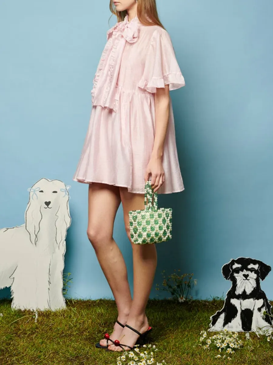 Lively Fashion Styles Bow Mini Dress
