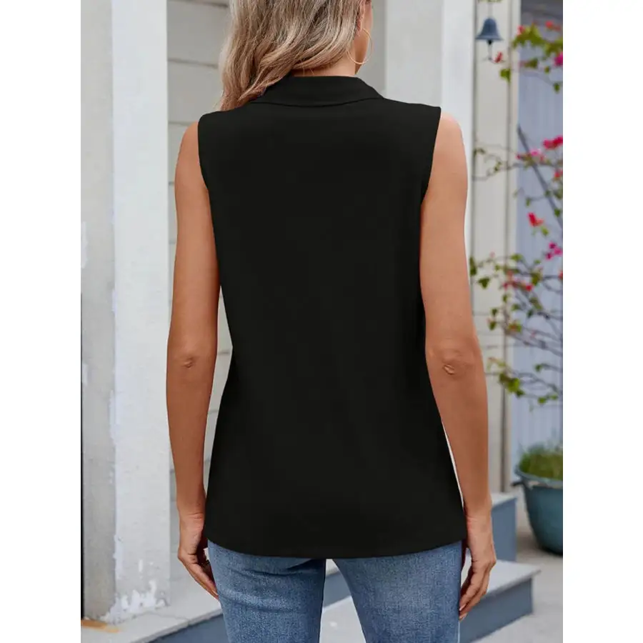 Quarter Zip Collared Tank