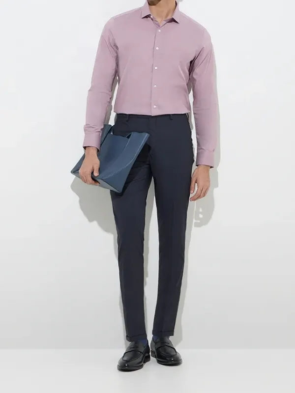 Mauve Formals Ultra-Slim Fit Cotton-Blend Man's Shirt