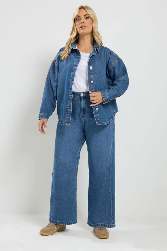 Blue Wide Leg Jeans detail 1