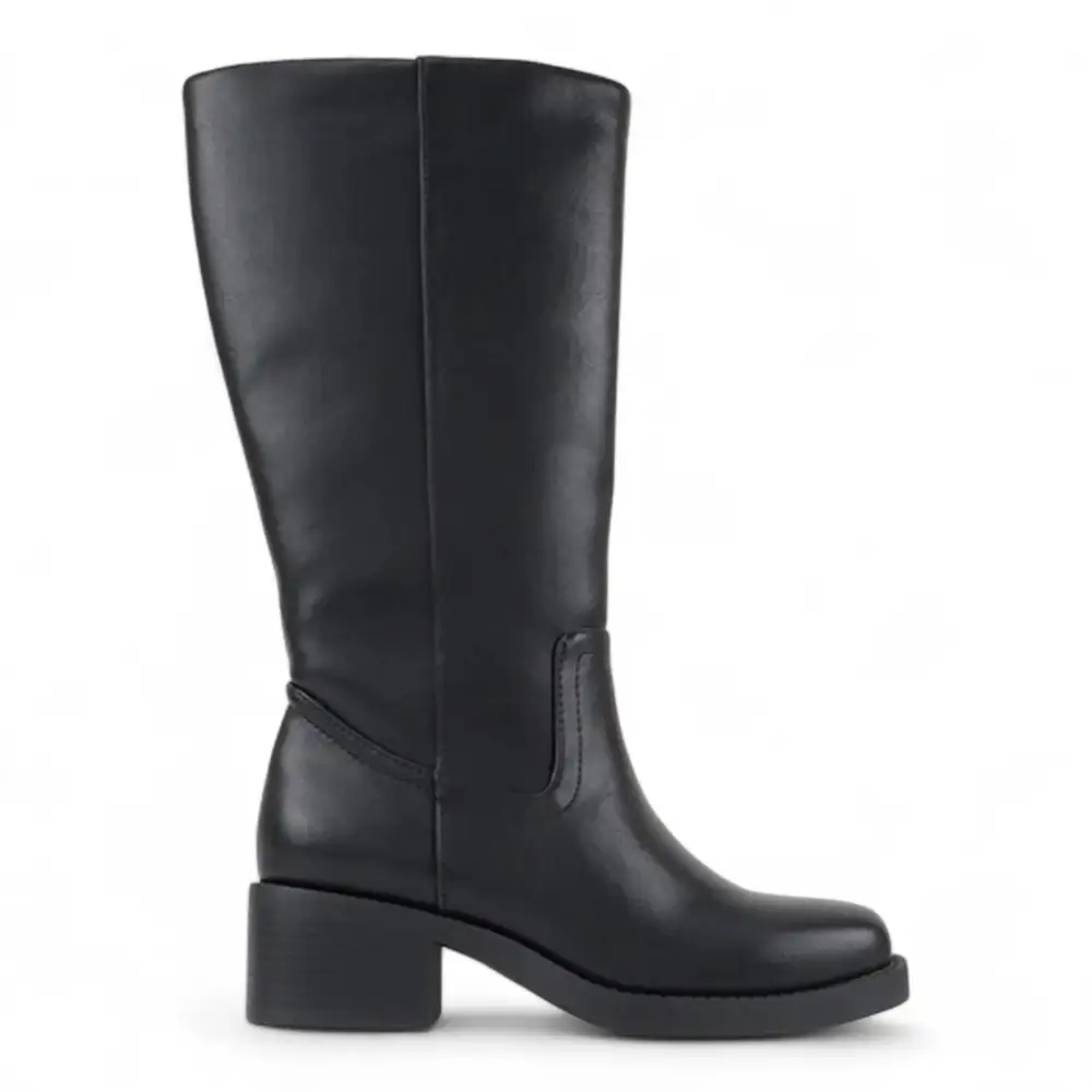 Belvin Square Toe Block Heel Tall Boot