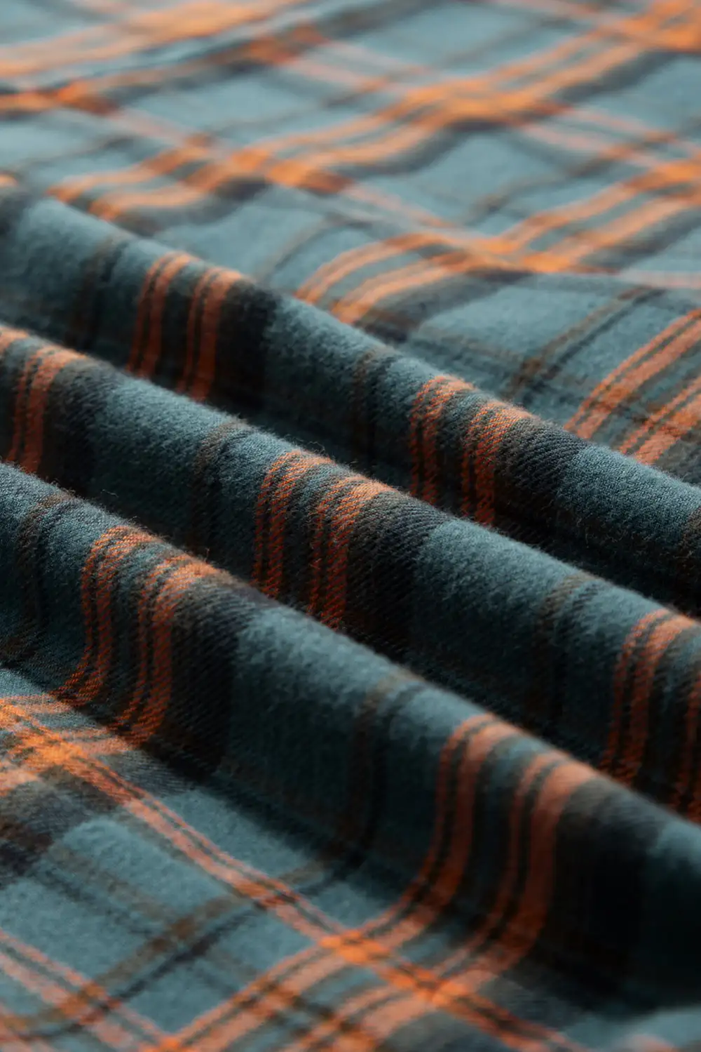 Plaid Western Inspired Split Neck Shirt Blouse