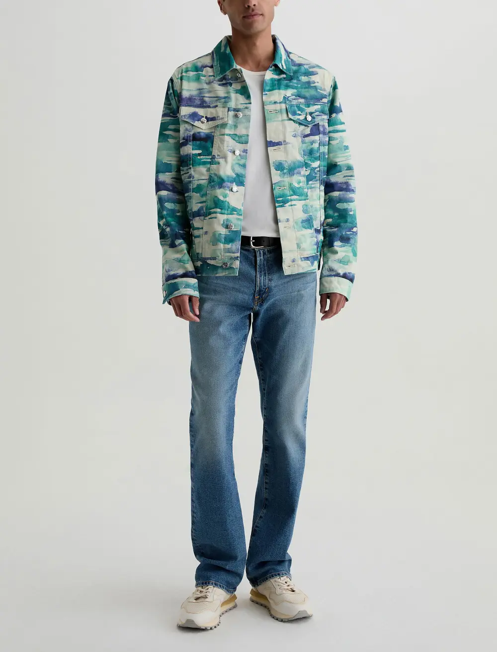 Men's Button Front Stretch Trucker Jacket