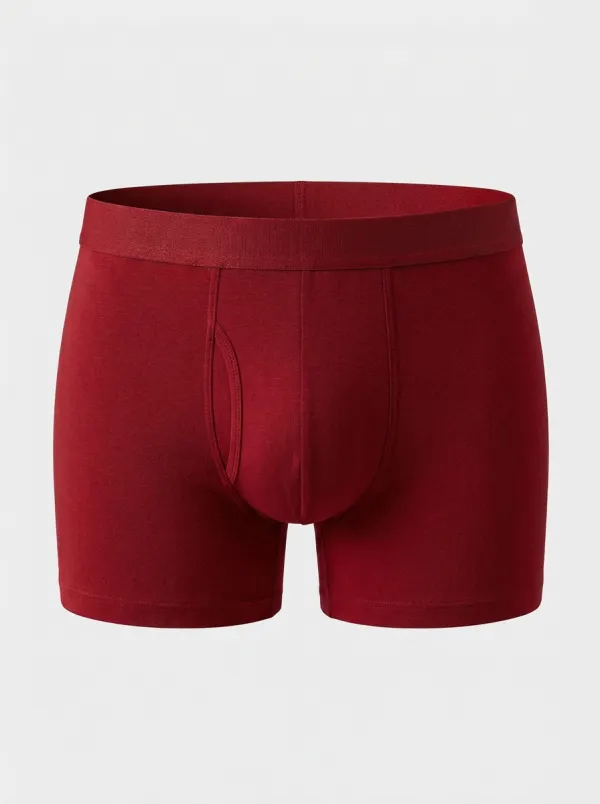 Men's Solid Mid Rise 3-Pack Boxer Briefs