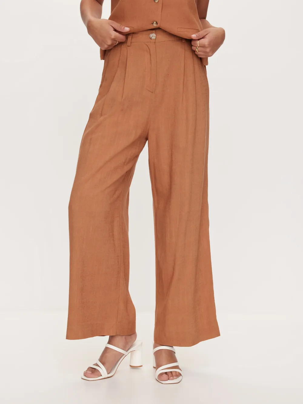 Linen Casual Wide-Leg Pants