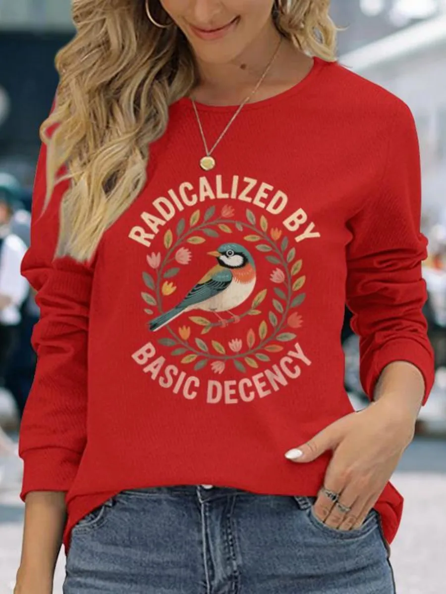 Floral Wreath Bird T-Shirt